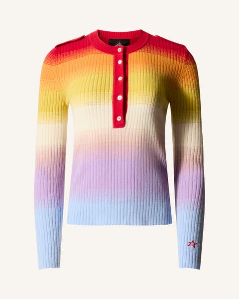 Wool & Cashmere Rainbow Knit Top