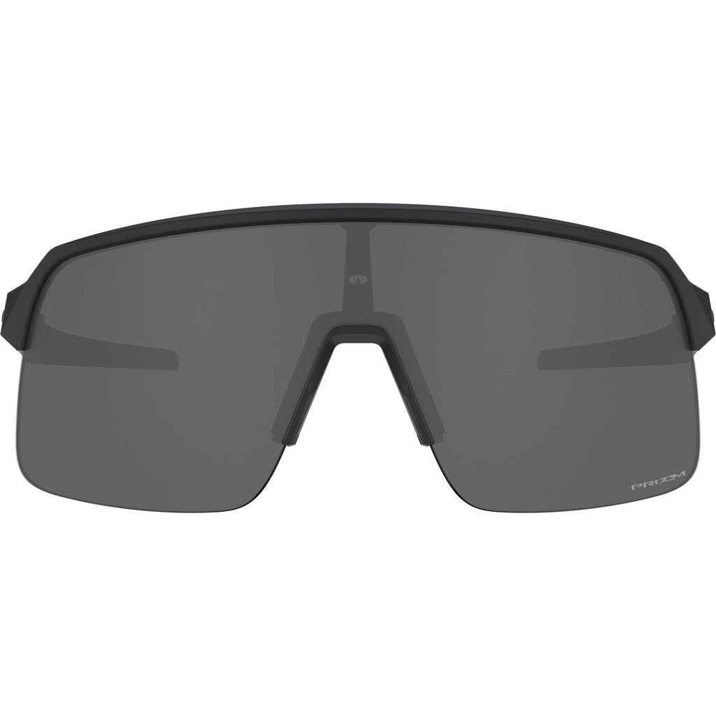 Oakley Sutro Lite 139mm Prizm™ Wrap Shield Sunglasses In Matte Black/prizm Black