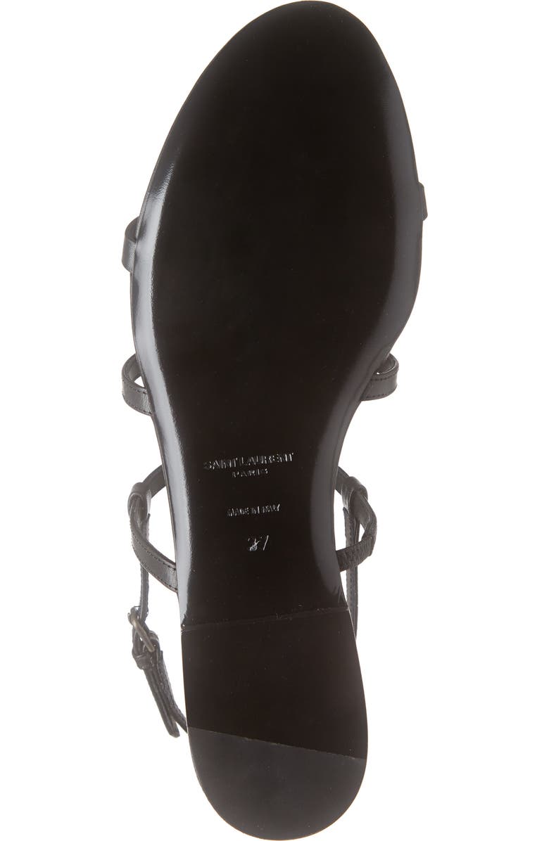 Saint Laurent Cassandra YSL Logo Strappy Sandal, Alternate, color,