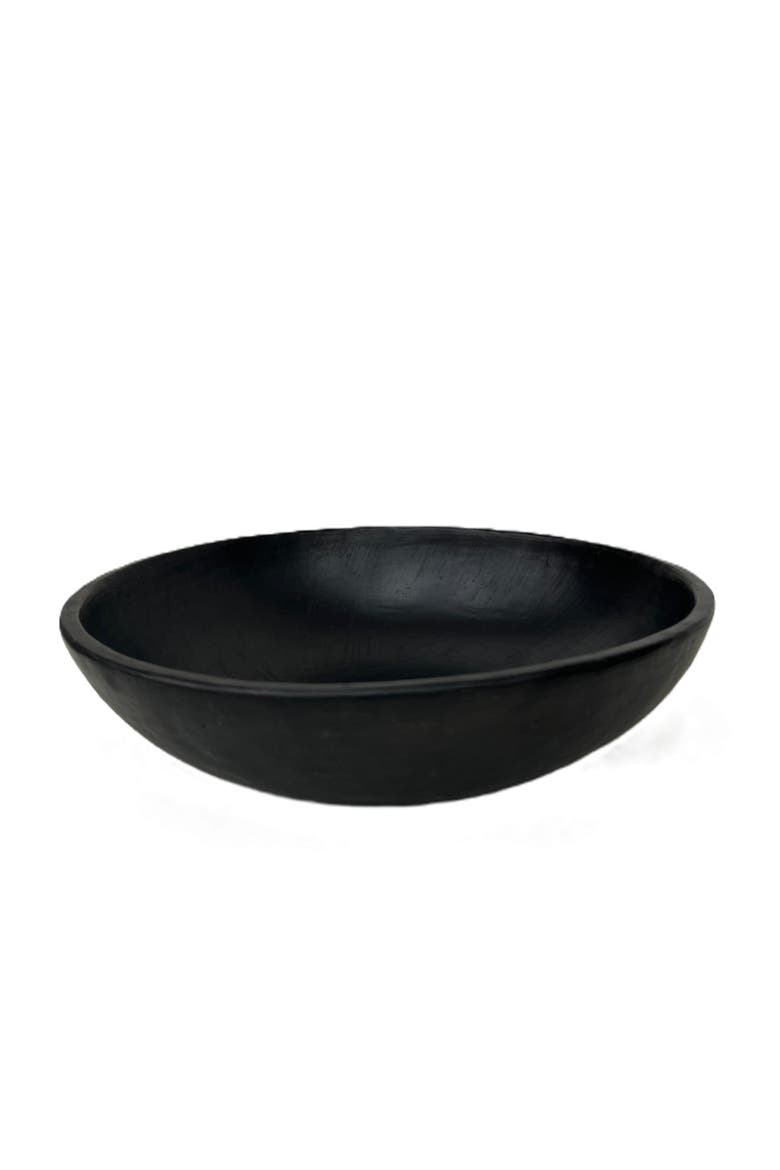 Longpi Black Stone Pottery Hand Made Serving Bowl, Alternate, color, Black