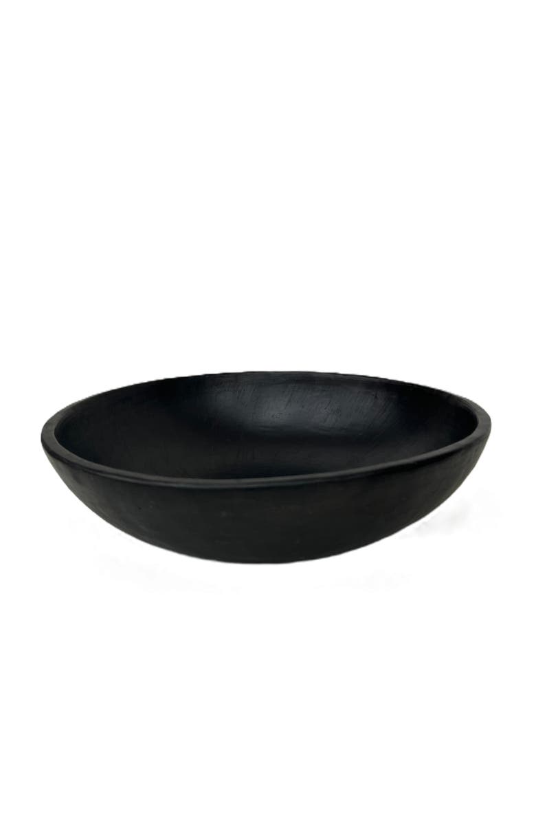 Nimmit Longpi Black Stone Pottery Hand Made Serving Bowl, Alternate, color, Black