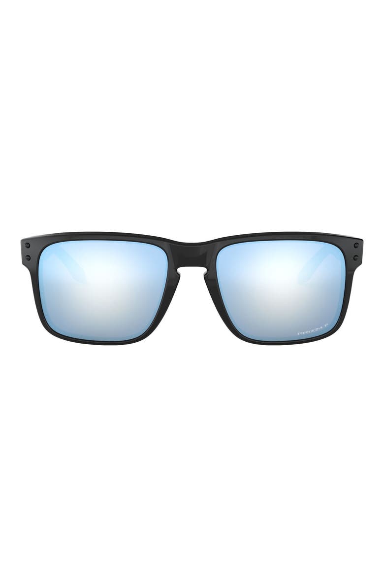 Holbrook™ 57mm Prizm™ Polarized Keyhole Sunglasses, Main, color, BLACK