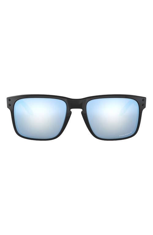Oakley Holbrook™ 57mm Prizm™ Polarized Keyhole Sunglasses In Black