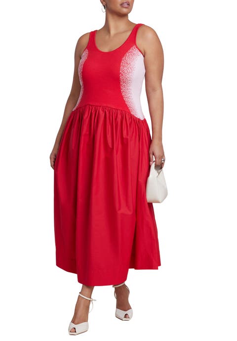 Flare Skirt Tank Dress (Plus)