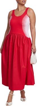 ELOQUII Flare Skirt Tank Dress
