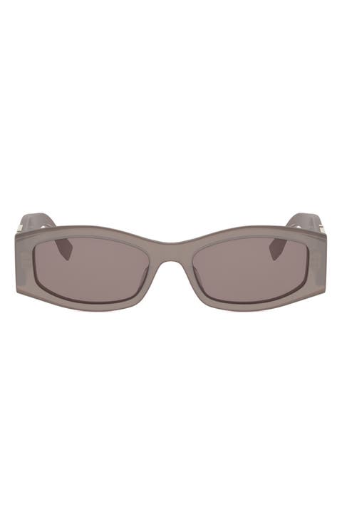 Forever Fendi 54mm Rectangular Sunglasses