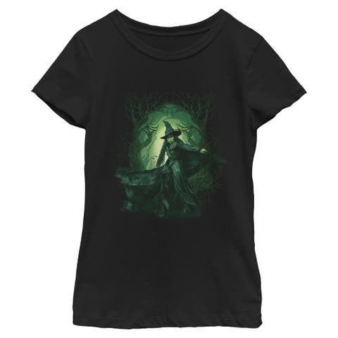 Girl's Wicked For Good Elphaba Green Forest  Graphic T-Shirt