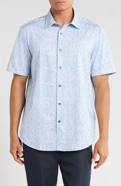 Paisley Print Short Sleeve Shirt