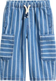 NEXT Kids' Stripe Wide Leg Cargo Jeans