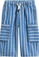 NEXT Kids' Stripe Wide Leg Cargo Jeans