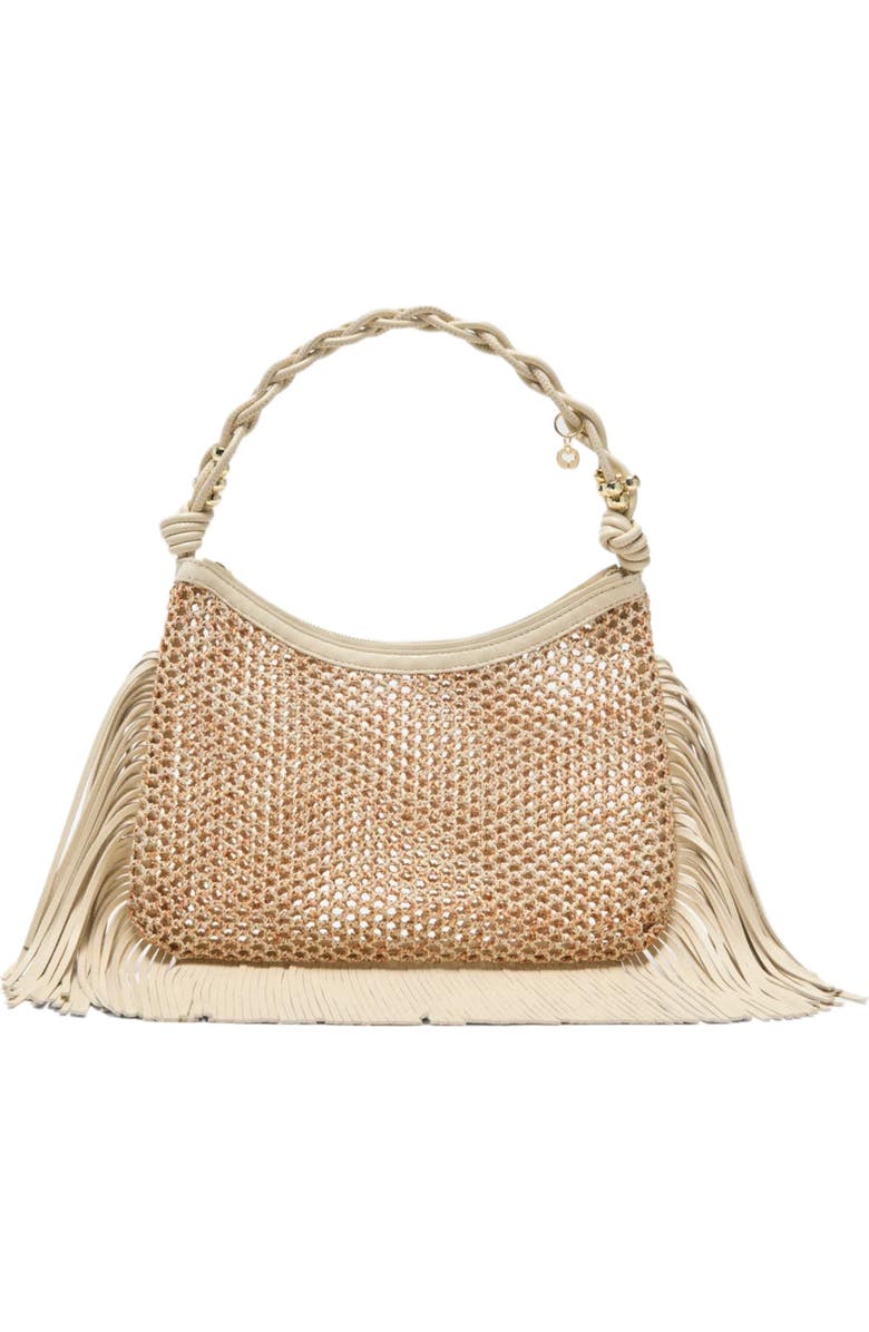 maje Hobo net bag, Main, color, Nude