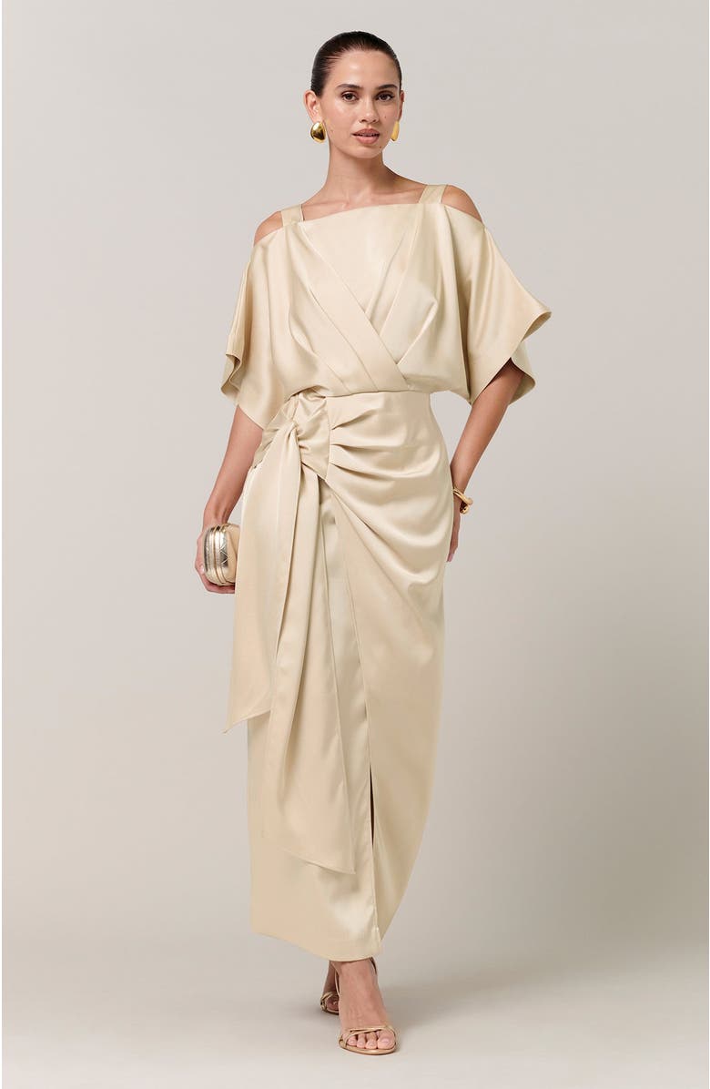 SAVEL Josylin Midi Dress, Alternate, color, Champagne