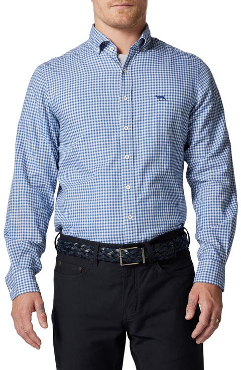 Sports Fit Gingham Button-Down Oxford Shirt