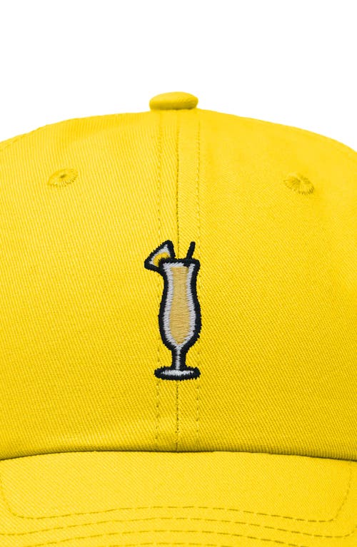 Dalix Pina Colada Embroidered Dad Cap In Gold