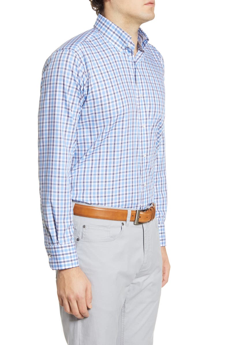 Peter Millar Concorde Tailored Fit Check Button-Down Shirt, Alternate, color,