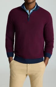 UNTUCKit Marvall Quarter Zip Sweater
