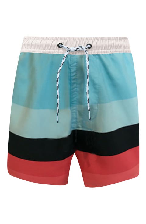 Surf Stripe Swim Trunks (Toddler, Little Boy & Big Boy)