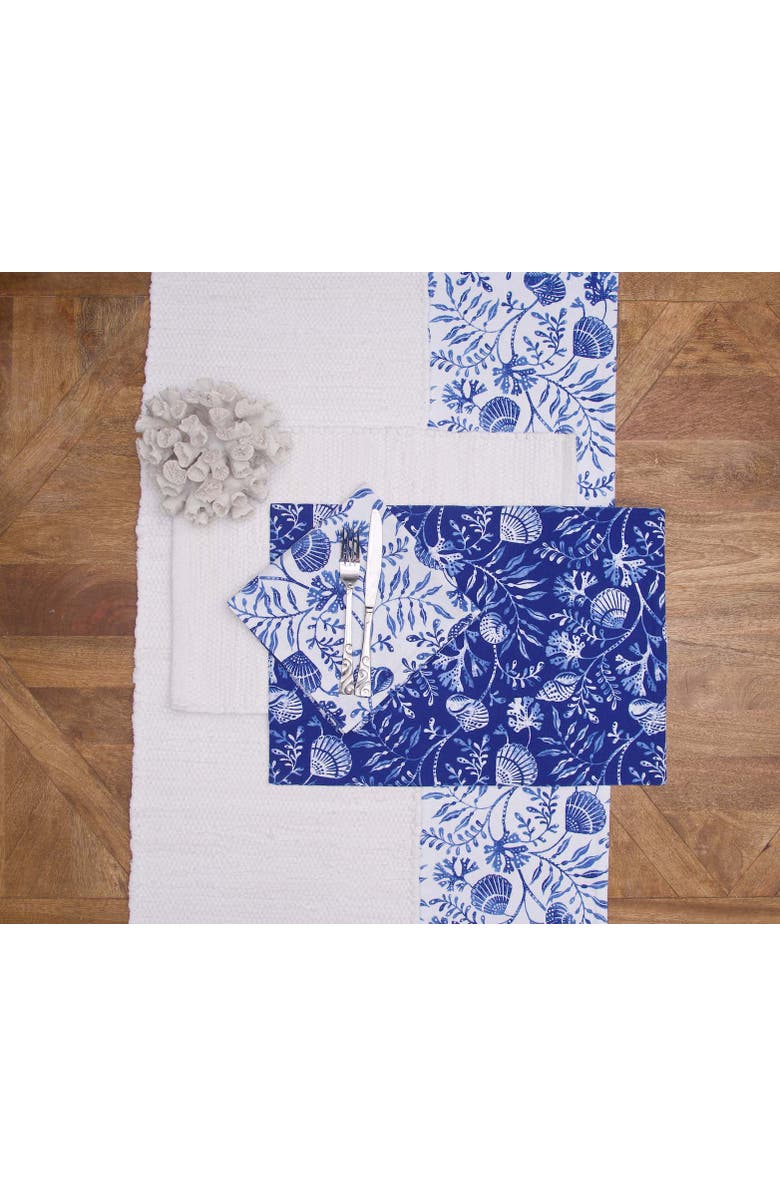 C&F Home White Chindi Plain Solid Machine Washable Table Runner 14" x 72", Alternate, color, White