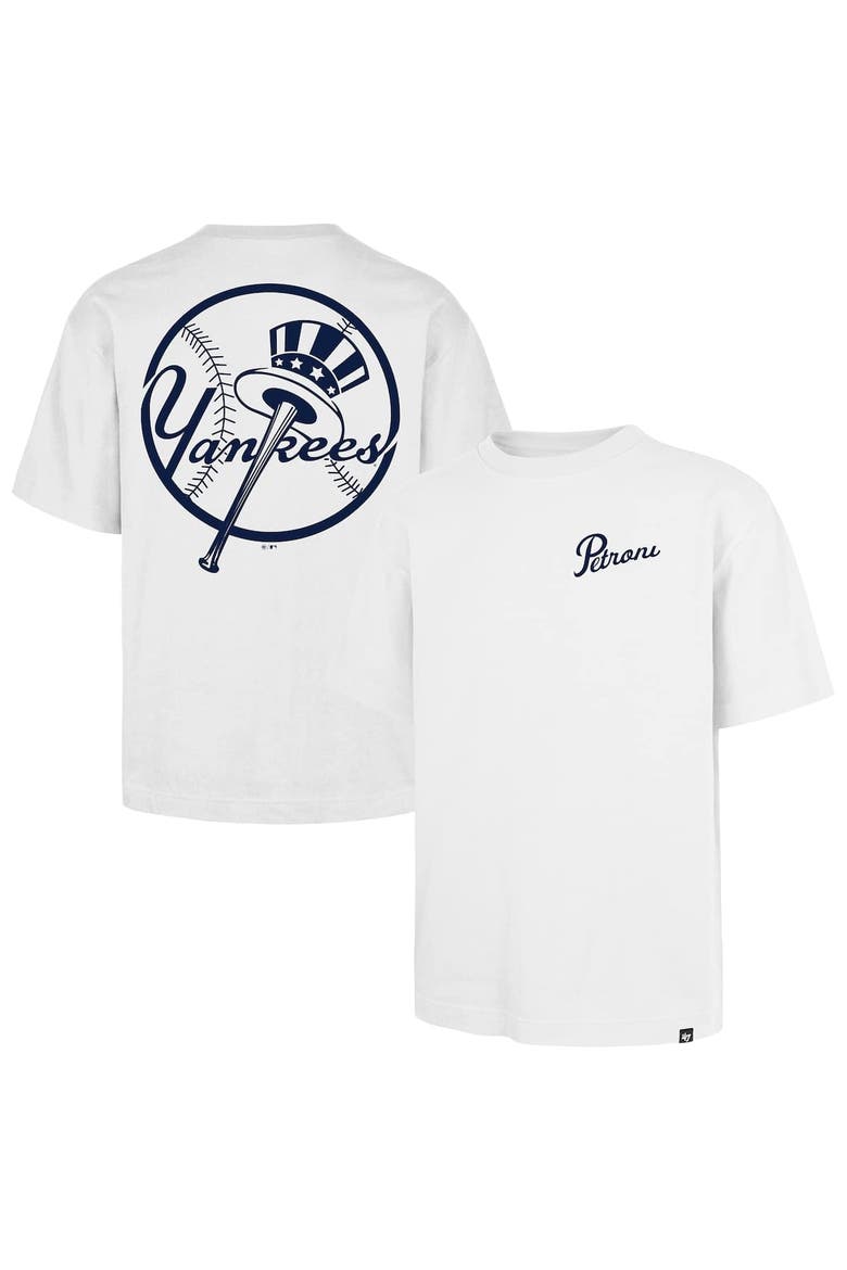 Men's '47 White New York Yankees Petroni Foundation T-Shirt, Alternate, color, White