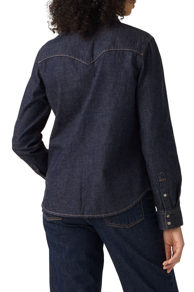 Heritage Western Denim Snap Shirt, Alternate, color, FIRST IMPRESSION WESTERN