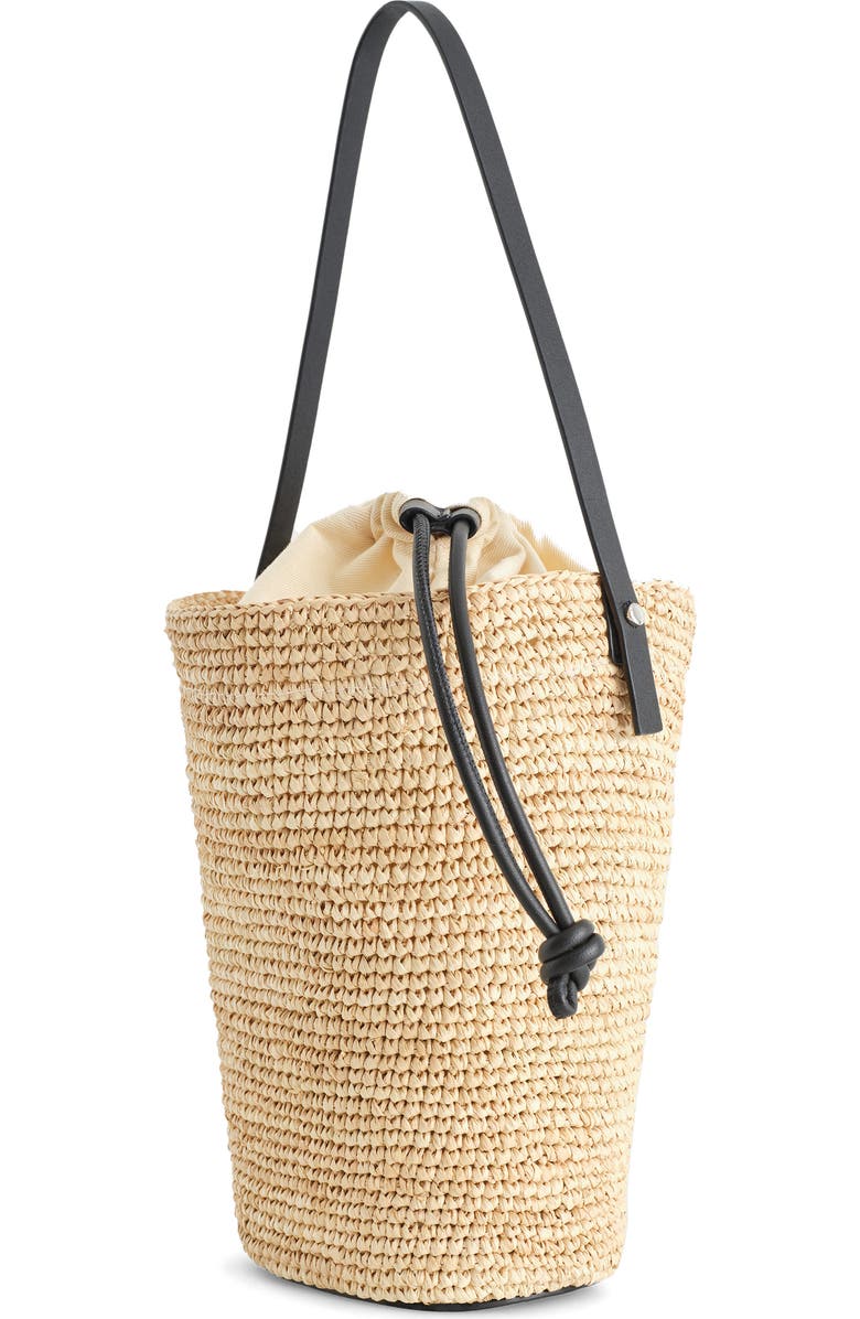 COS Mini Straw Bucket Bag, Alternate, color,