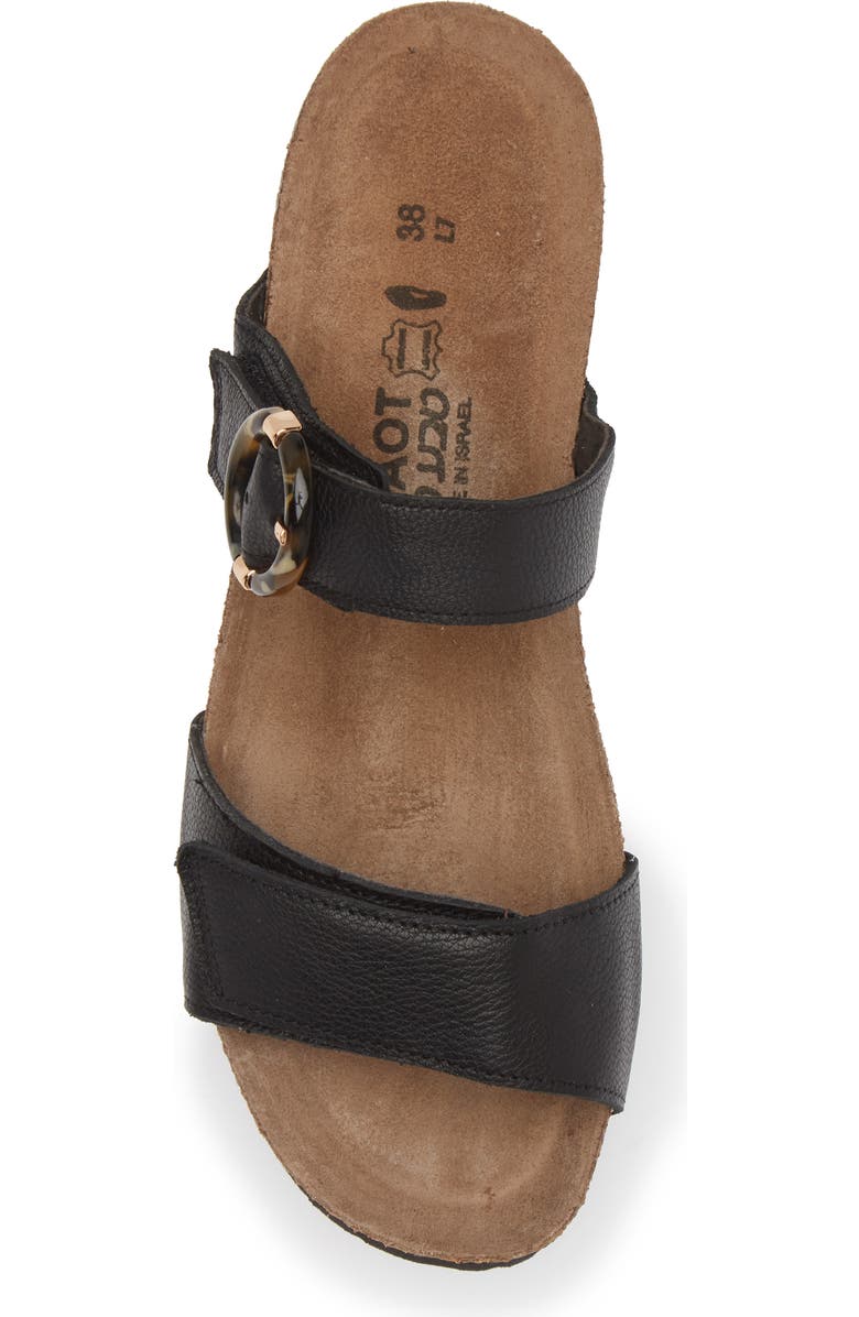 Naot Anabel Wedge, Alternate, color, Soft Black Leather