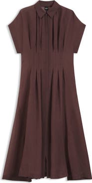 BOSS Davinata Sheer Pleat Shirtdress