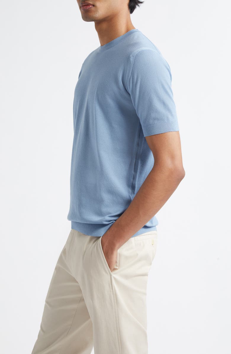 John Smedley Park Cotton Piqué T-Shirt, Alternate, color, Sea Glass