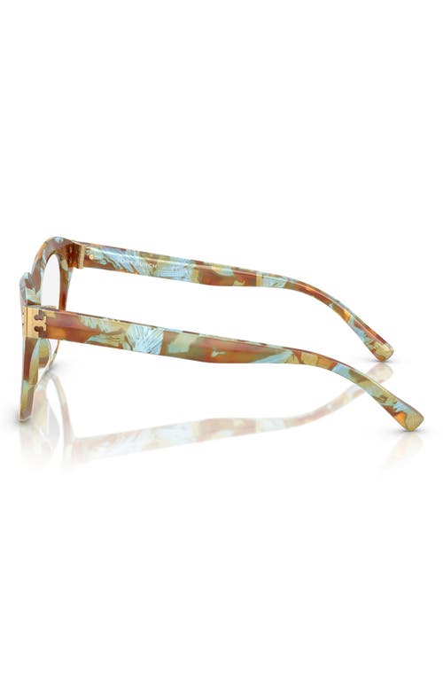 Tory Burch 51mm Phantos Optical Glasses In Blue Tortoise