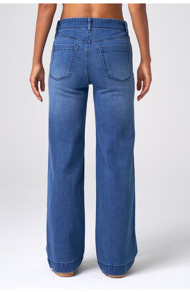 Franne Golde Effortless Wide Leg Jean, Alternate, color, Classic Wash