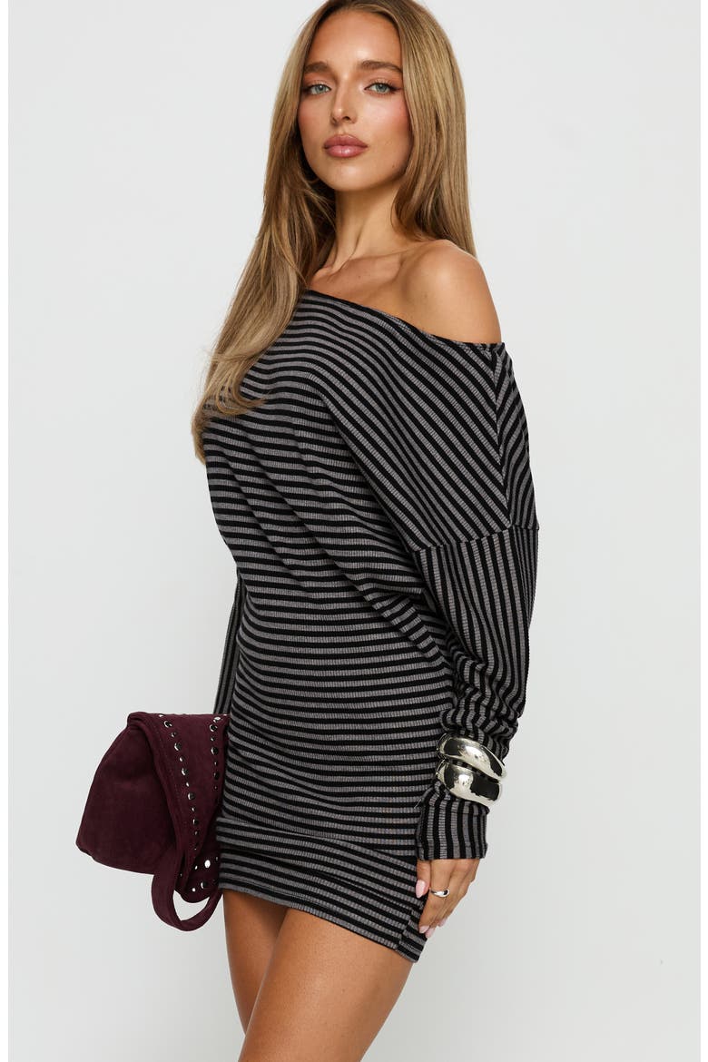 Alayne Long Sleeve Ribbed Minidress, Alternate, color, MULTI