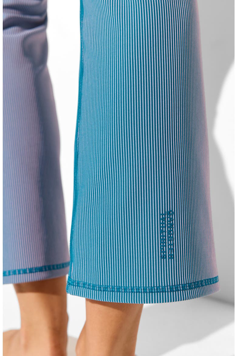 Auralight Ribbed Slim Flare Leggings, Alternate, color, BLUE LAGOON