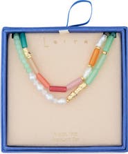 Leith Two-Row Beaded Necklace