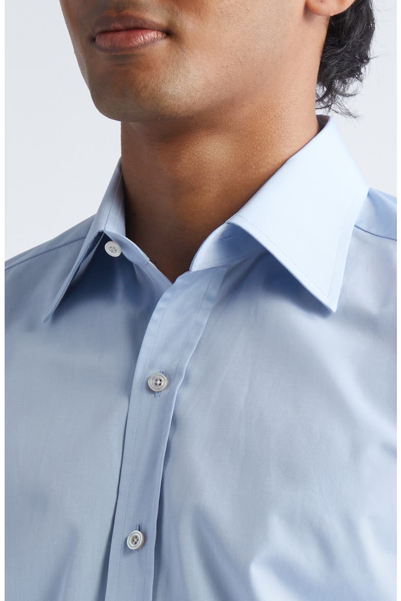 Classic Fit Cotton Button-Up Shirt, Alternate, color, LIGHT BLUE