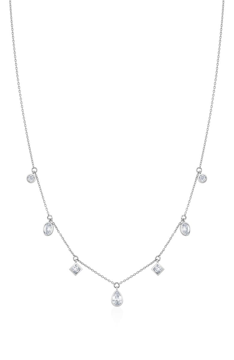 Crislu Multicut Station Pendant Necklace, Main, color, 