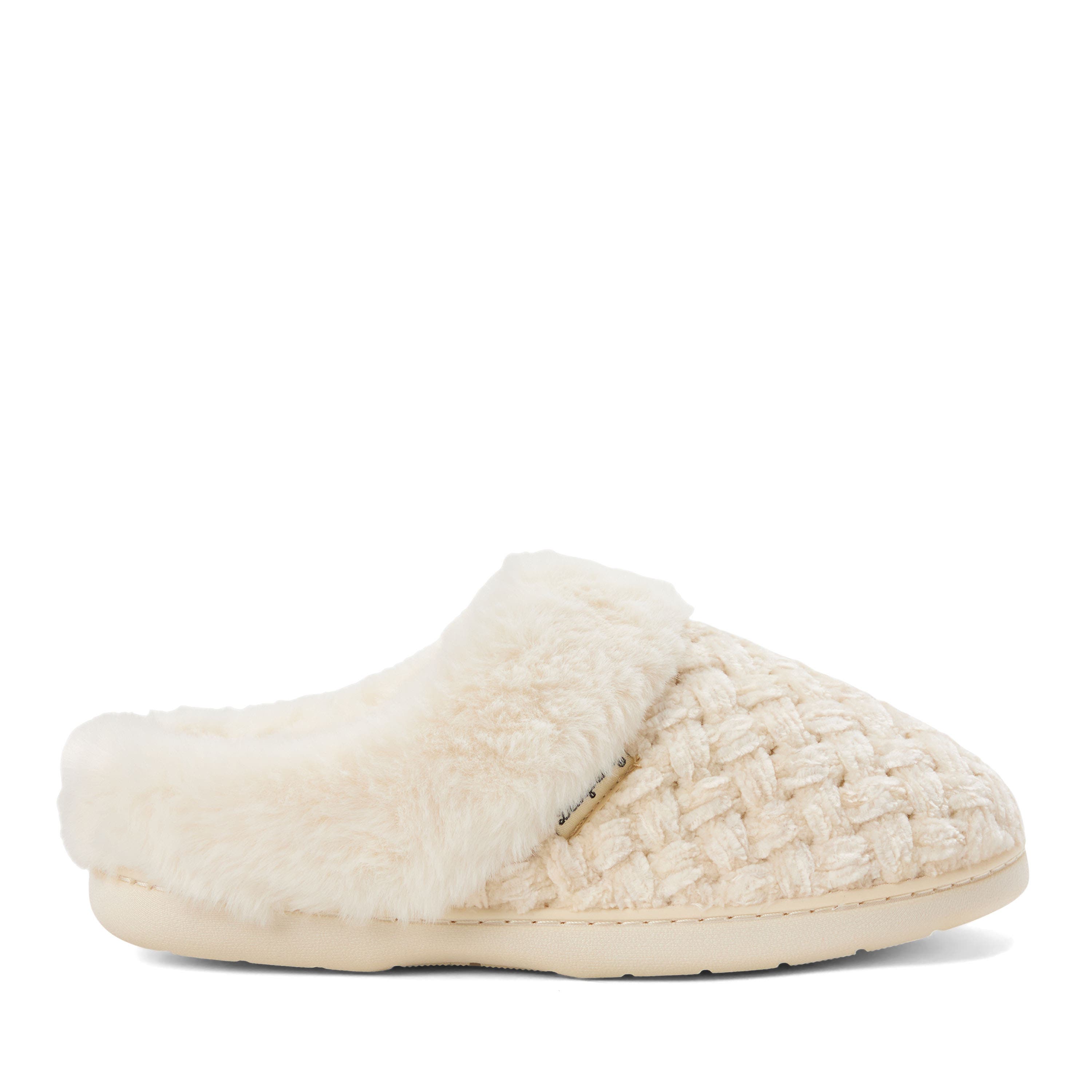 Claire Cable Knit Chenille Clog Slipper, Alternate, color, CREAM