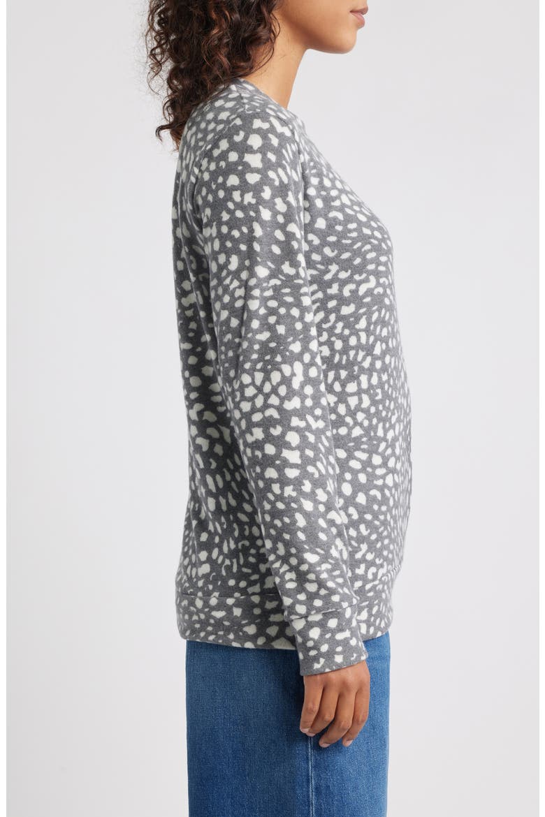 Crewneck Pullover, Alternate, color, CHARCOAL/ IVORY