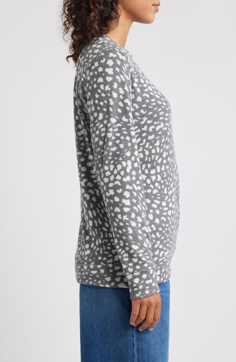 Loveappella Crewneck Pullover, Alternate, color, Charcoal/ Ivory