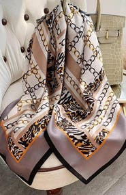 SILKSILKY Silk Square Scarf