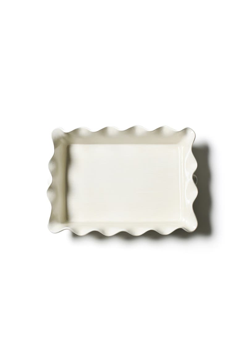 Signature White 14 Ruffle Casserole, Alternate, color, White