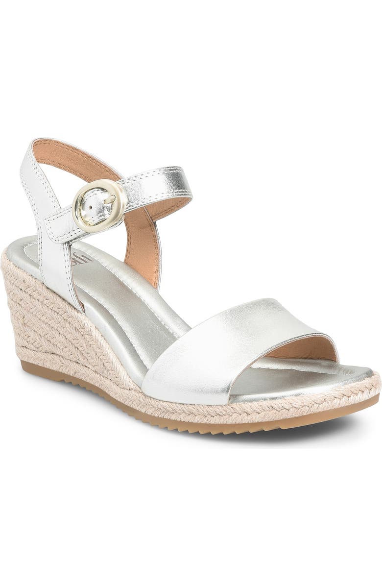 Söfft Inez Wedge Sandal, Main, color, Light Platino