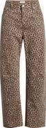 Madewell The Leopard Darted Barrel Leg Jeans