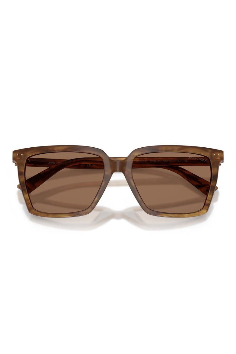 55mm Square Sunglasses, Main, color, BROWN HAVANA / DARK BROWN