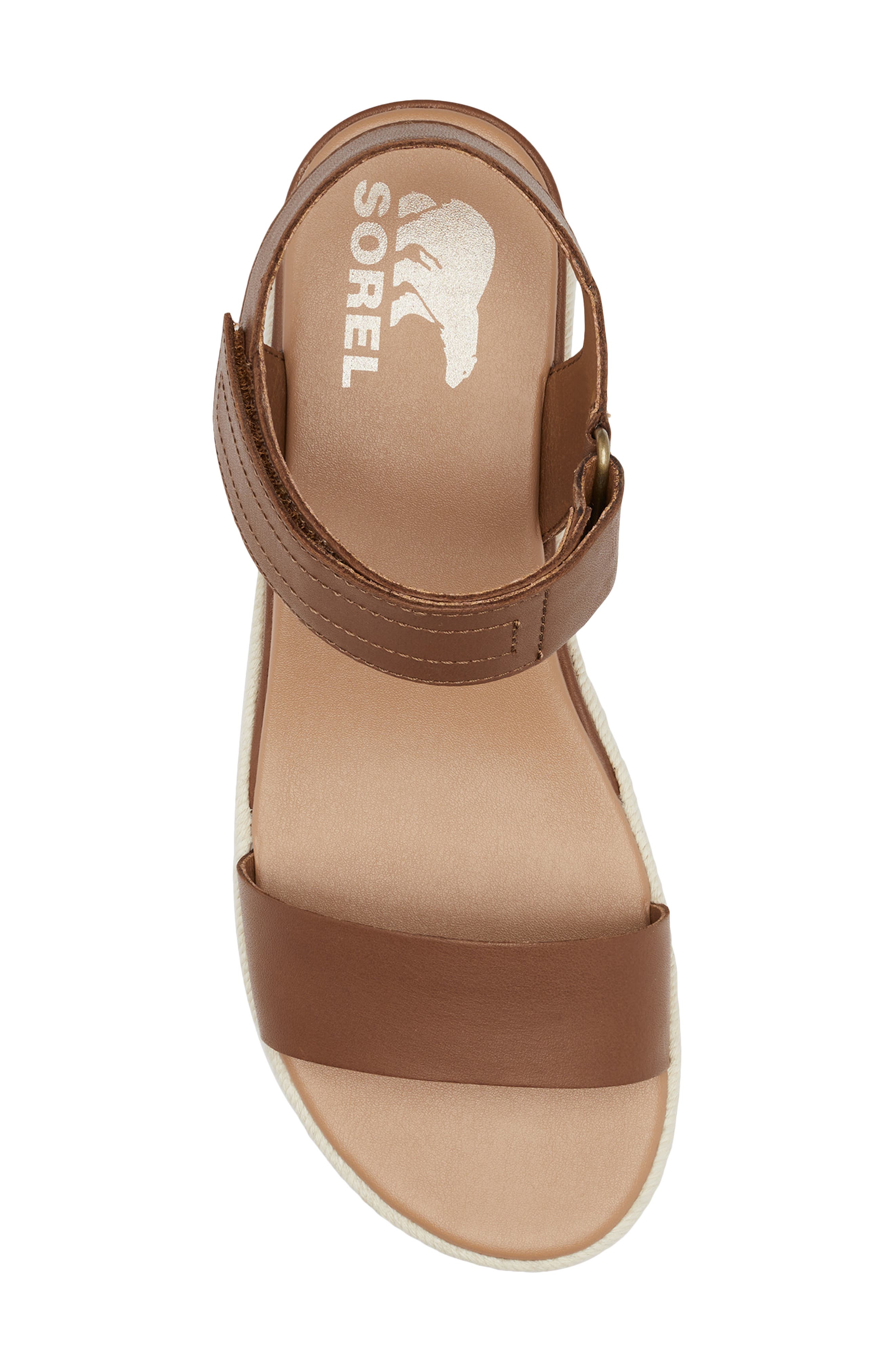 SOREL Cameron Flatform Sandal, Alternate, color, Velvet Tan/ Chalk