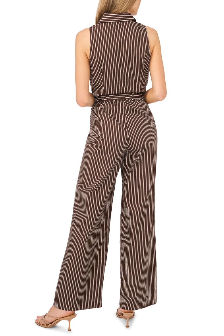 Striped Pull On Pants with Side Slits, Alternate, color, CHICORY COFFEE