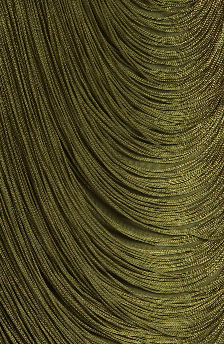 AZALEA WANG Fringe Halter Dress, Alternate, color, 