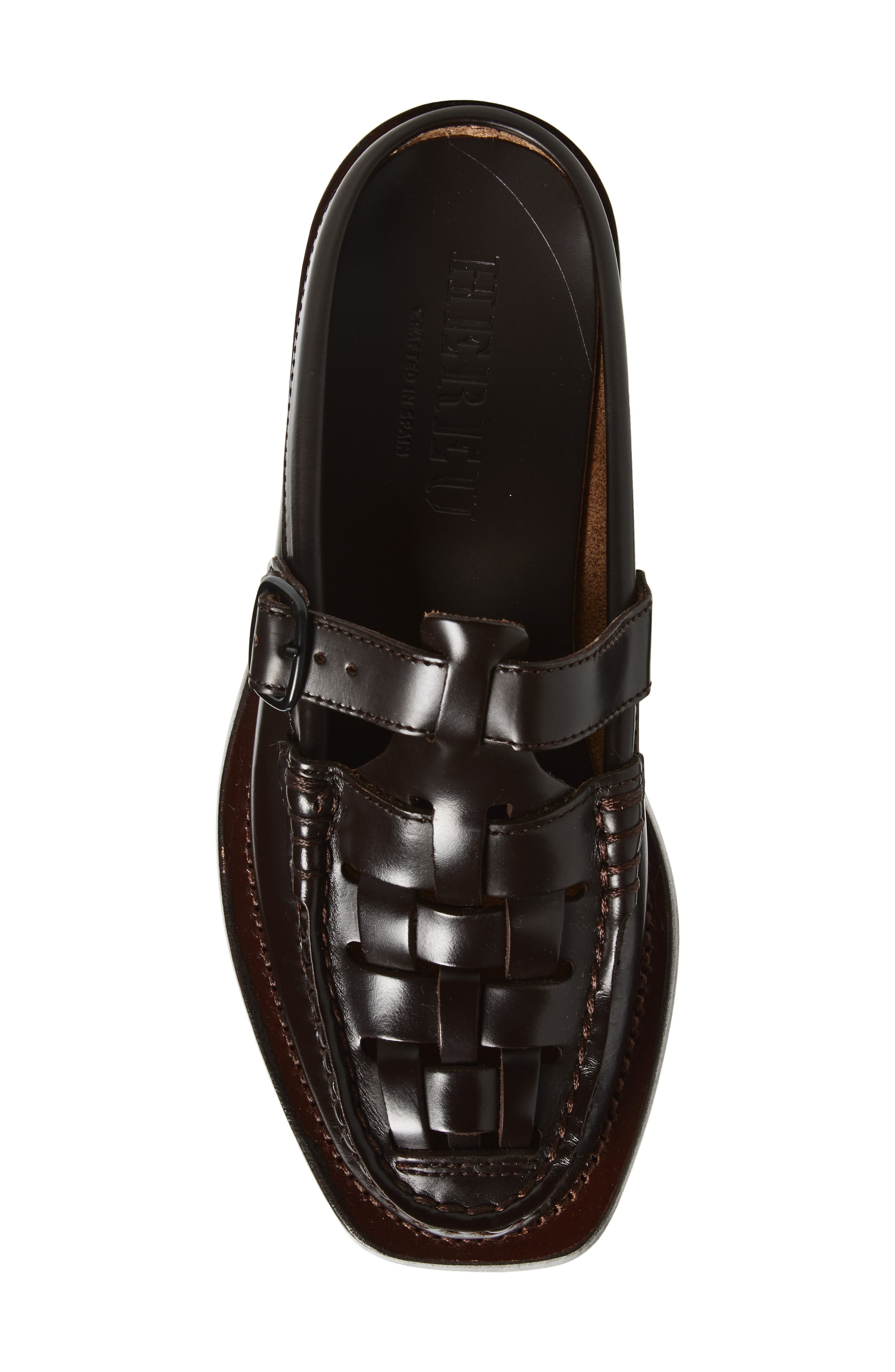 HEREU Bonell Woven Mule, Alternate, color, Dark Brown