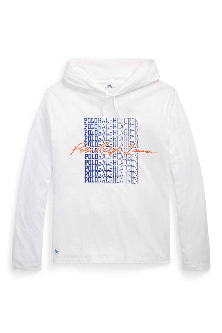 Jersey Long Sleeve Hooded T-Shirt, Alternate, color, WHITE
