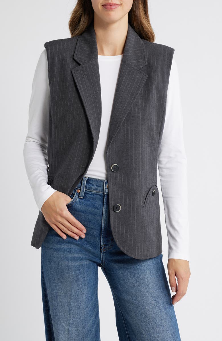 Wit & Wisdom Oversize Single Breasted Vest, Main, color, 