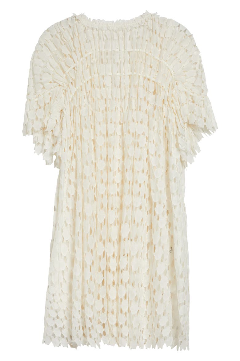 Layla Lace Trapeze Dress, Alternate, color, CHALK